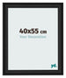 Cadre Photo 40x55cm Noir Grain de Bois MDF Lazio De Face Mesure | Yourdecoration.fr