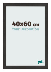 Cadre Photo 40x60 cm Noir Mat MDF Bologna De Face Mesure | Yourdecoration.fr