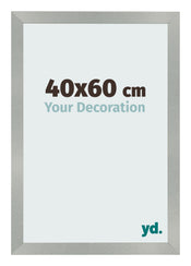 Cadre Photo 40x60cm Aluminium Brossé MDF Bologna De Face Mesure | Yourdecoration.fr