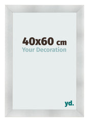 Cadre Photo 40x60cm Aluminium Brosse MDF Pisa De Face Mesure | Yourdecoration.fr
