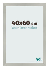 Cadre Photo 40x60cm Argent Mat MDF Bologna De Face Mesure | Yourdecoration.fr
