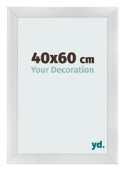 Cadre Photo 40x60cm Argent Noir Patine MDF Pisa De Face Mesure | Yourdecoration.fr