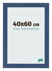 Cadre Photo 40x60cm Bleu Fonce Patine MDF Pisa De Face Mesure | Yourdecoration.fr