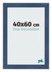 Cadre Photo 40x60cm Bleu Fonce Patine MDF Pisa De Face Mesure | Yourdecoration.fr