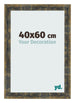 Cadre Photo 40x60cm Bleu Or Melange MDF Pisa De Face Mesure | Yourdecoration.fr