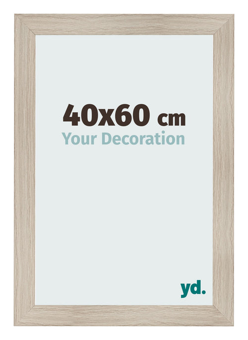 Cadre Photo 40x60cm Chene Rustique MDF Pisa De Face Mesure | Yourdecoration.fr