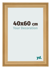 Cadre Photo 40x60cm De Pin Grain de Bois MDF Lazio De Face Mesure | Yourdecoration.fr