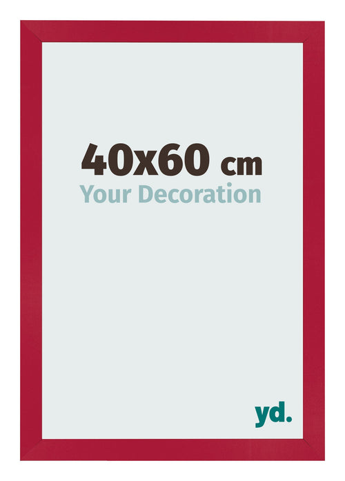 Cadre Photo 40x60cm Rouge MDF Bologna De Face Mesure | Yourdecoration.fr