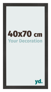 Cadre Photo 40x70 cm Noir Mat MDF Bologna De Face Mesure | Yourdecoration.fr