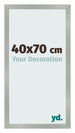 Cadre Photo 40x70cm Aluminium Brossé MDF Bologna De Face Mesure | Yourdecoration.fr