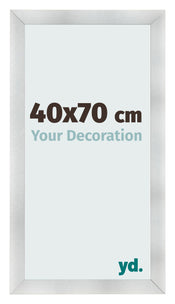 Cadre Photo 40x70cm Aluminium Brosse MDF Pisa De Face Mesure | Yourdecoration.fr