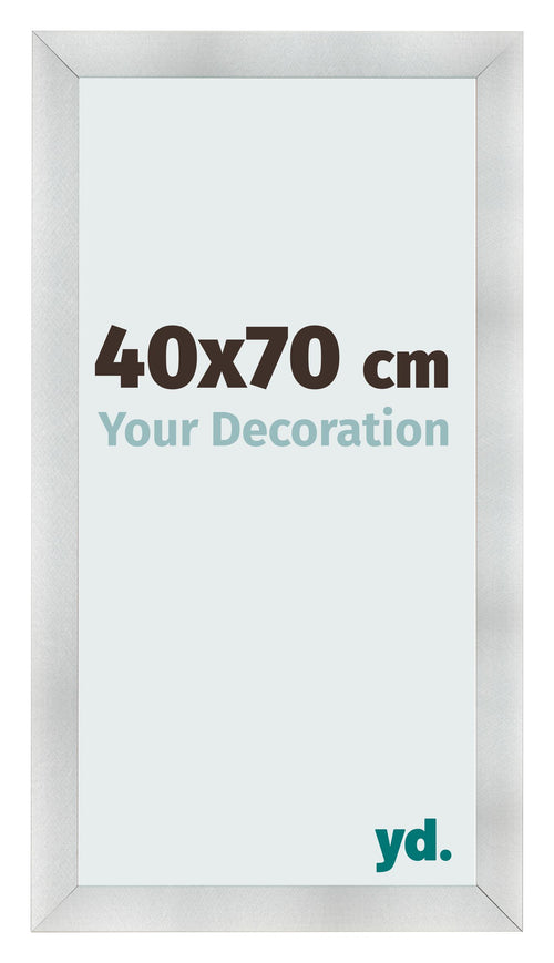Cadre Photo 40x70cm Aluminium Brosse MDF Pisa De Face Mesure | Yourdecoration.fr