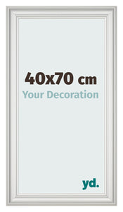 Cadre Photo 40x70cm Blanc Patine MDF Lazio De Face Mesure | Yourdecoration.fr