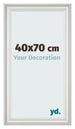 Cadre Photo 40x70cm Blanc Patine MDF Lazio De Face Mesure | Yourdecoration.fr