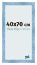 Cadre Photo 40x70cm Bleu Brillant Patine MDF Pisa De Face Mesure | Yourdecoration.fr