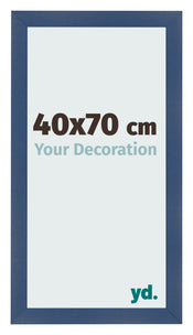 Cadre Photo 40x70cm Bleu Fonce Patine MDF Pisa De Face Mesure | Yourdecoration.fr