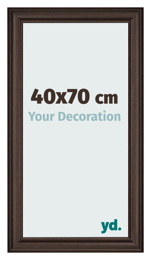 Cadre Photo 40x70cm Chene Fonce MDF Lazio De Face Mesure | Yourdecoration.fr