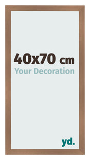 Cadre Photo 40x70cm Cuivre Décor MDF Bologna De Face Mesure | Yourdecoration.fr