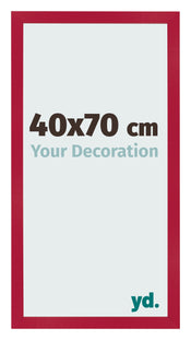 Cadre Photo 40x70cm Rouge MDF Bologna De Face Mesure | Yourdecoration.fr