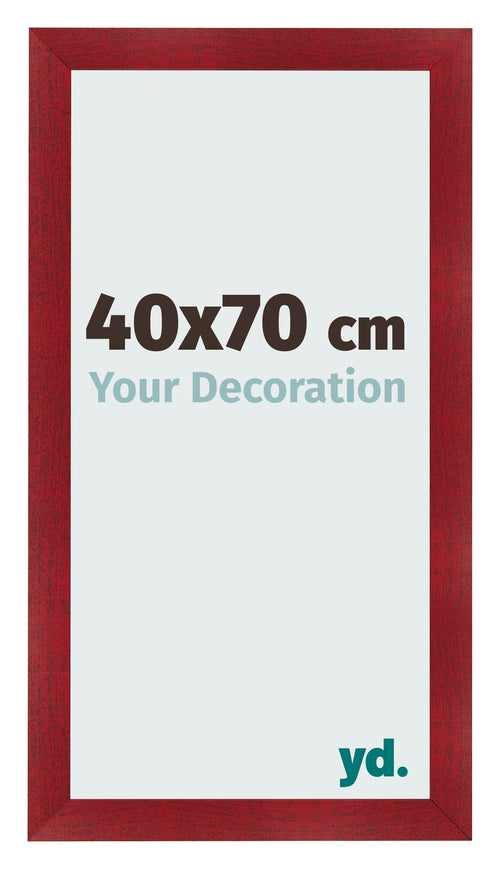 Cadre Photo 40x70cm Vin Rouge Patine MDF Pisa De Face Mesure | Yourdecoration.fr