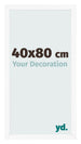 Cadre Photo 40x80 cm Blanc Mat MDF Bologna De Face Mesure | Yourdecoration.fr