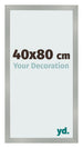 Cadre Photo 40x80cm Aluminium Brossé MDF Bologna De Face Mesure | Yourdecoration.fr