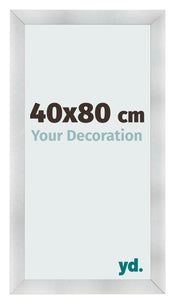 Cadre Photo 40x80cm Aluminium Brosse MDF Pisa De Face Mesure | Yourdecoration.fr