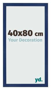 Cadre Photo 40x80cm Bleu Foncé Patiné MDF Bologna De Face Mesure | Yourdecoration.fr