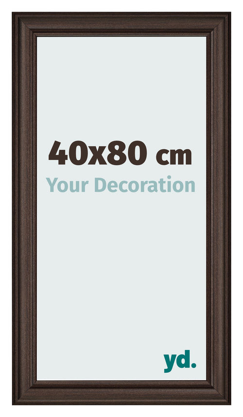 Cadre Photo 40x80cm Chene Fonce MDF Lazio De Face Mesure | Yourdecoration.fr