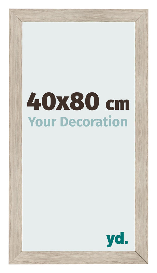 Cadre Photo 40x80cm Chene Rustique MDF Pisa De Face Mesure | Yourdecoration.fr