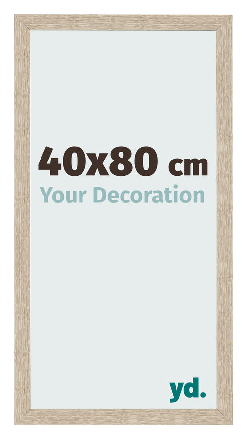 Cadre Photo 40x80cm Chêne Sonoma MDF Bologna De Face Mesure | Yourdecoration.fr