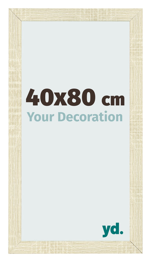 Cadre Photo 40x80cm Chene Sonoma MDF Pisa De Face Mesure | Yourdecoration.fr