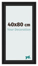 Cadre Photo 40x80cm Noir Grain de Bois MDF Lazio De Face Mesure | Yourdecoration.fr