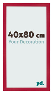 Cadre Photo 40x80cm Rouge MDF Bologna De Face Mesure | Yourdecoration.fr