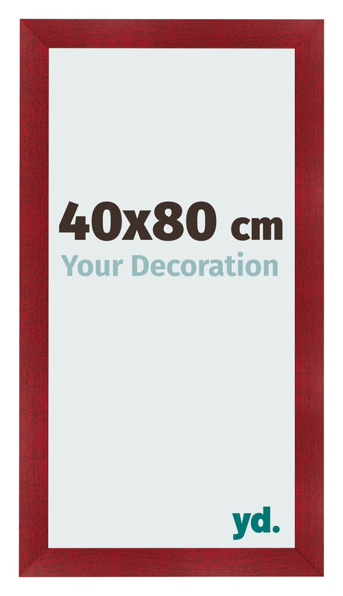 Cadre Photo 40x80cm Vin Rouge Patine MDF Pisa De Face Mesure | Yourdecoration.fr