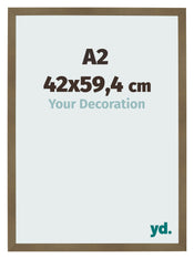 Cadre Photo 42x59 4cm A2 Bronze Décor MDF Bologna De Face Mesure | Yourdecoration.fr