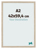 Cadre Photo 42x59 4cm A2 Chêne Sonoma MDF Bologna De Face Mesure | Yourdecoration.fr