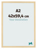Cadre Photo 42x59 4cm A2 Hêtre Décor MDF Bologna De Face Mesure | Yourdecoration.fr