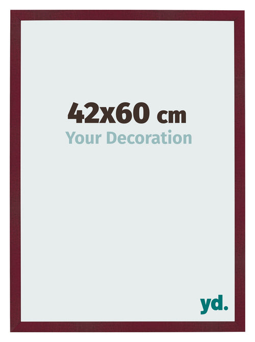 Cadre Photo 42x60 cm Vin Rouge Patine MDF Bologna De Face Mesure | Yourdecoration.fr