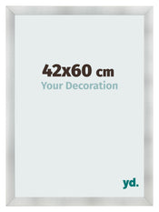 Cadre Photo 42x60cm Aluminium Brosse MDF Pisa De Face Mesure | Yourdecoration.fr