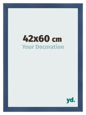 Cadre Photo 42x60cm Bleu Fonce Patine MDF Pisa De Face Mesure | Yourdecoration.fr
