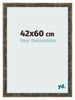 Cadre Photo 42x60cm Bleu Or Melange MDF Pisa De Face Mesure | Yourdecoration.fr