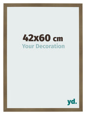 Cadre Photo 42x60cm Bronze Décor MDF Bologna De Face Mesure | Yourdecoration.fr