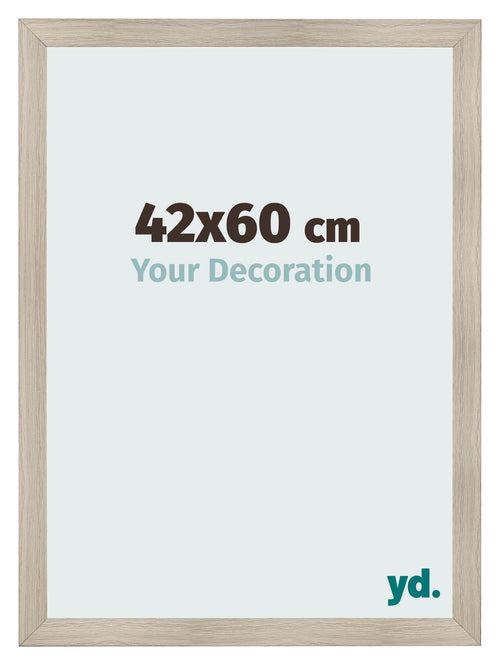 Cadre Photo 42x60cm Chene Rustique MDF Pisa De Face Mesure | Yourdecoration.fr