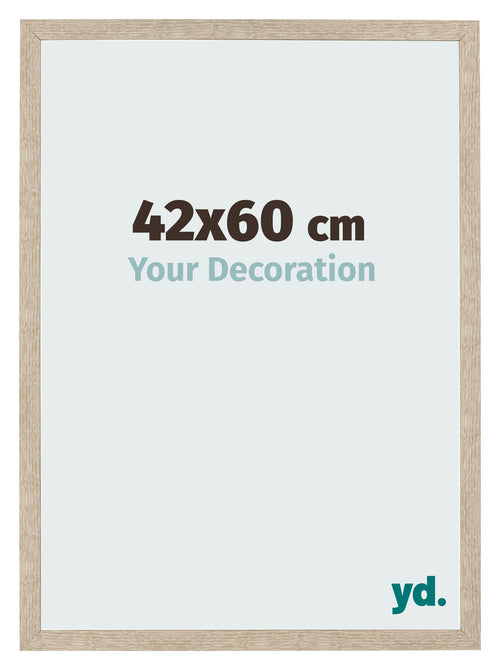 Cadre Photo 42x60cm Chêne Sonoma MDF Bologna De Face Mesure | Yourdecoration.fr
