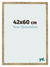 Cadre Photo 42x60cm Or Antique MDF Bologna De Face Mesure | Yourdecoration.fr