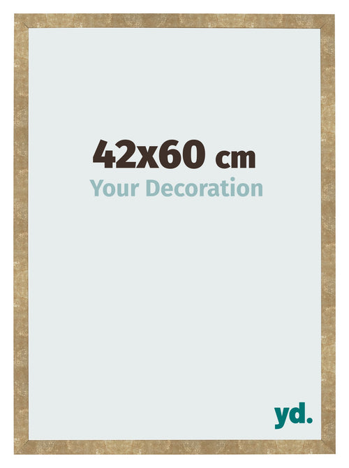 Cadre Photo 42x60cm Or Antique MDF Bologna De Face Mesure | Yourdecoration.fr