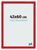 Cadre Photo 42x60cm Rouge MDF Pisa De Face Mesure | Yourdecoration.fr