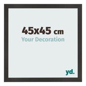 Cadre Photo 45x45 cm Noir Mat MDF Bologna De Face Mesure | Yourdecoration.fr