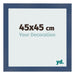 Cadre Photo 45x45cm Bleu Fonce Patine MDF Pisa De Face Mesure | Yourdecoration.fr